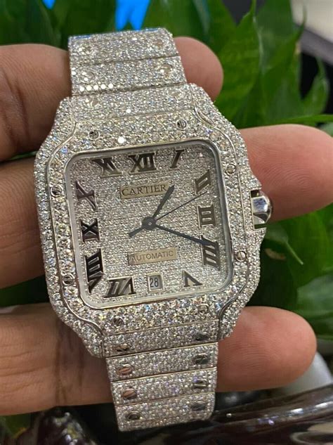 diamond watch cartier|cartier watch full diamond.